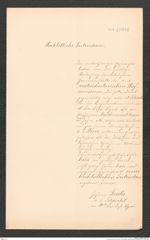 k.k. naturhistorisches Hofmuseum, Intendanzakten 1885-1896 (Hauer), Aktenzahl Z.402.f/1888, Seite 1